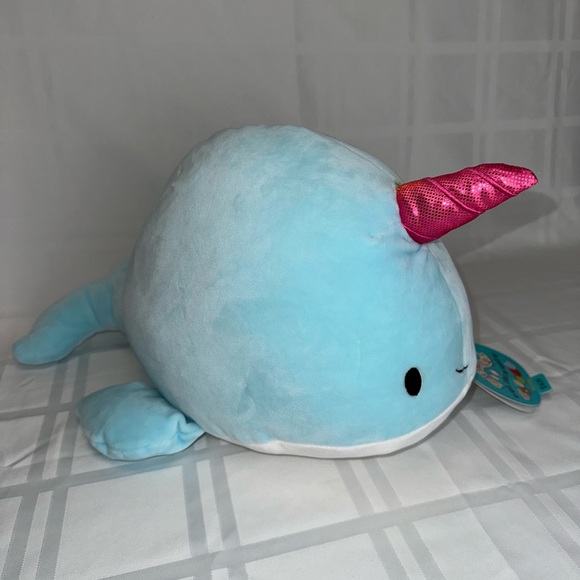 Squishmallows Wally Blue Narwhal 12” Plush Kellytoy 2019 NWT - Picture 3 of 6